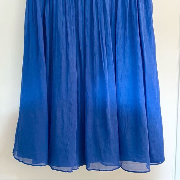 J.Crew Royal Blue Sleeveless Mini Chiffon Dress - Picture 7 of 10